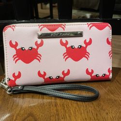 Betsey Johnson Crab Heart Clutch Wristlet Wallet