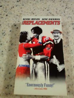 Vintage vhs video tape/ the replacements/ Keanu Reeves/ Gene Hackman/ enormously funny