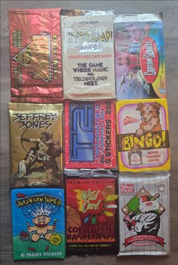 9 Vintage 90s Trading Cards Pack Lot – Terminator 2, Fleer Ultra, SkyBox, Topps Trash