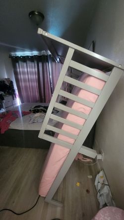 Toddler bed frame and cushions