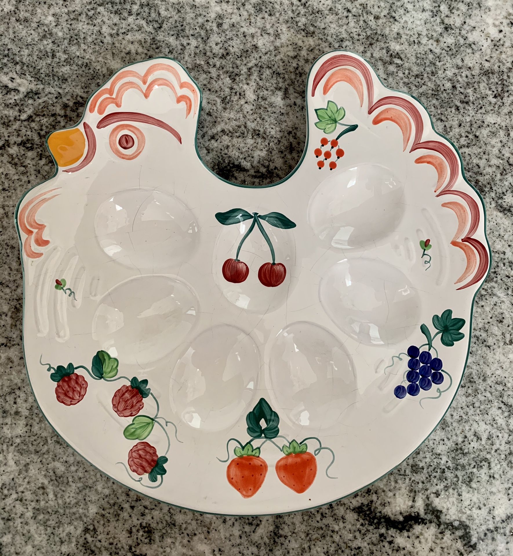 Herend Pottery Chicken Plate / Dish