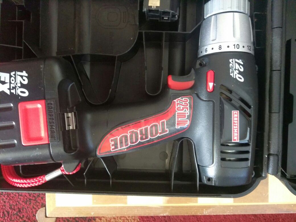 Craftsman 12 Volt Drill 2 Batteries and Case. 15 for Sale in