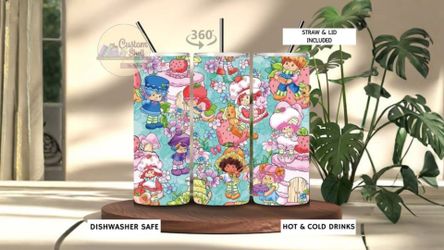 Shortcake Friend Collage 20 oz Stainless Steel Tumbler (READ DESCRIPTION)