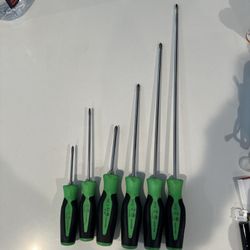 Snap-on green Soft handle 6 Pc screwdriver set 