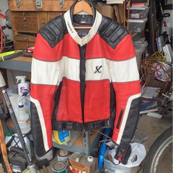 Motorcycle Leather Jacket Medium