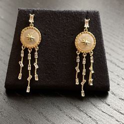 925 Sterling Silver Plated Earrings Shell Hypoallergenic 