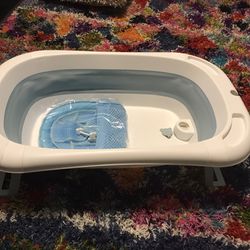 W WEYLAN TEC 33 inch Luxury Large Foldable Bath Tub Bathtub for Toddler Children  New