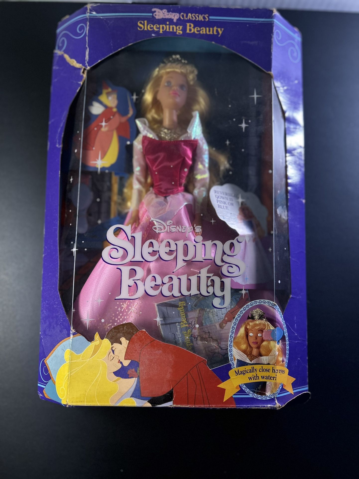 VINTAGE 1991 Mattel Disney Classics Sleeping Beauty Aurora Doll NRFB Damaged Box