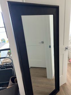 Dark Brown Wood Full Length Mirror 67” (7ft)