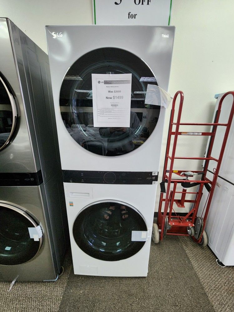 LG WASHER DRYER WASH TOWER 1499! 0 DOWN 0% FINANCING! 1 YR WARRANTY! 48HR DELIVERY!