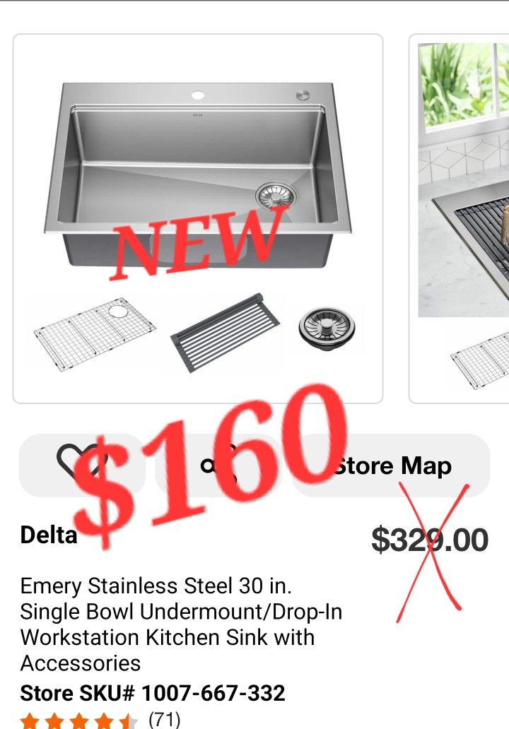 Kitchen Sink with Accessories