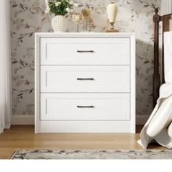 Thick 3 Drawer White