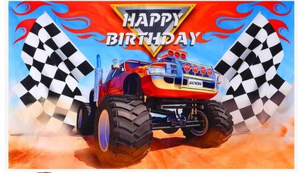 Monster truck backdrop