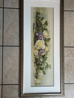 Paul De Longpre Frame Print of Roses