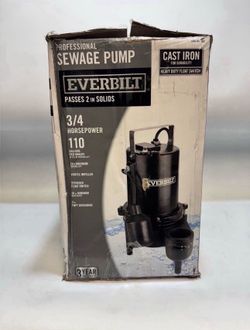 🚀 3/4 HP Sewage Ejector Pump Everbilt