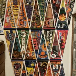 1990s Vintage NBA Pennants