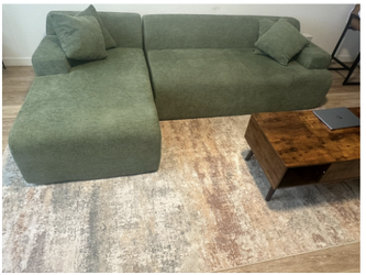 Firm Comfy Modern Boneless Couch — $300