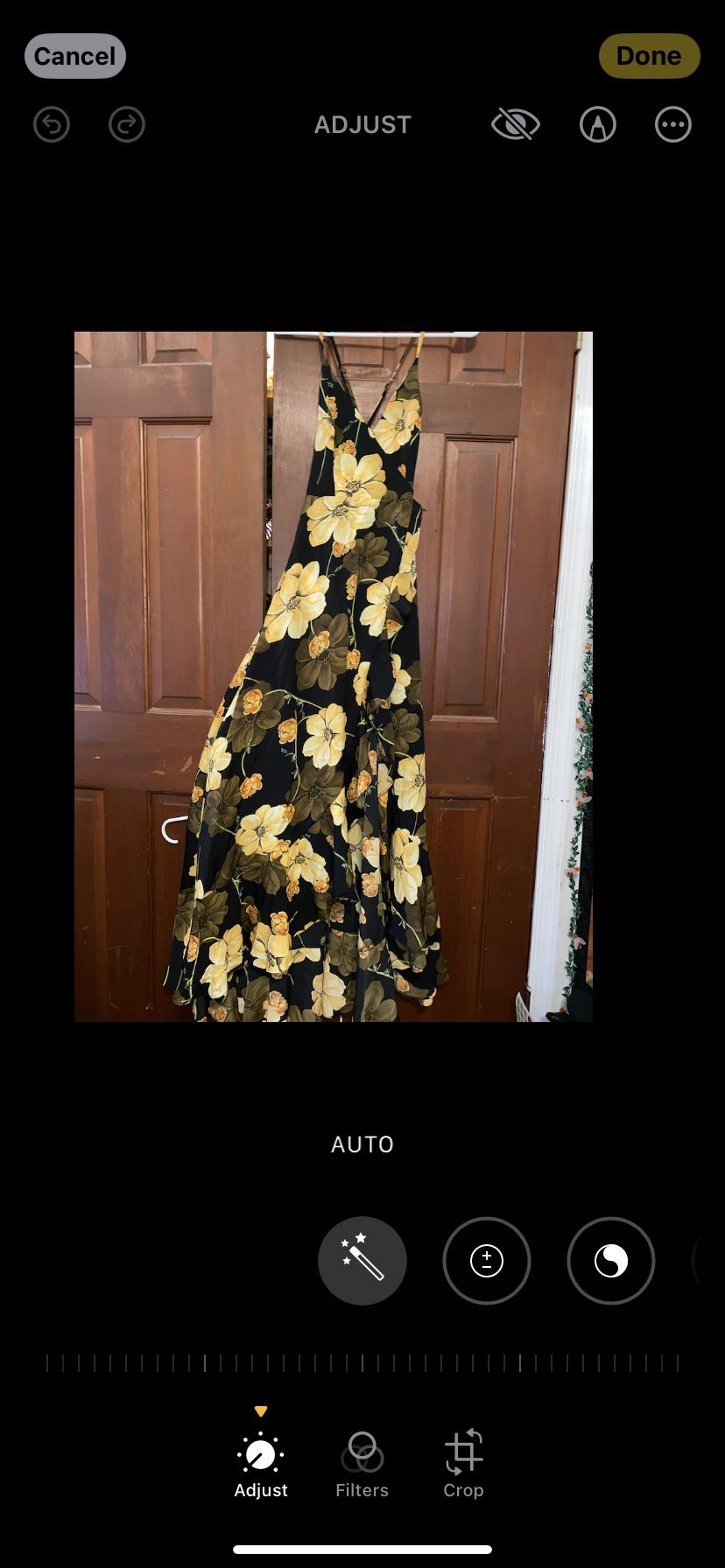 Long Black Lace Up Back Dress With Yellow Flowers Size Xs