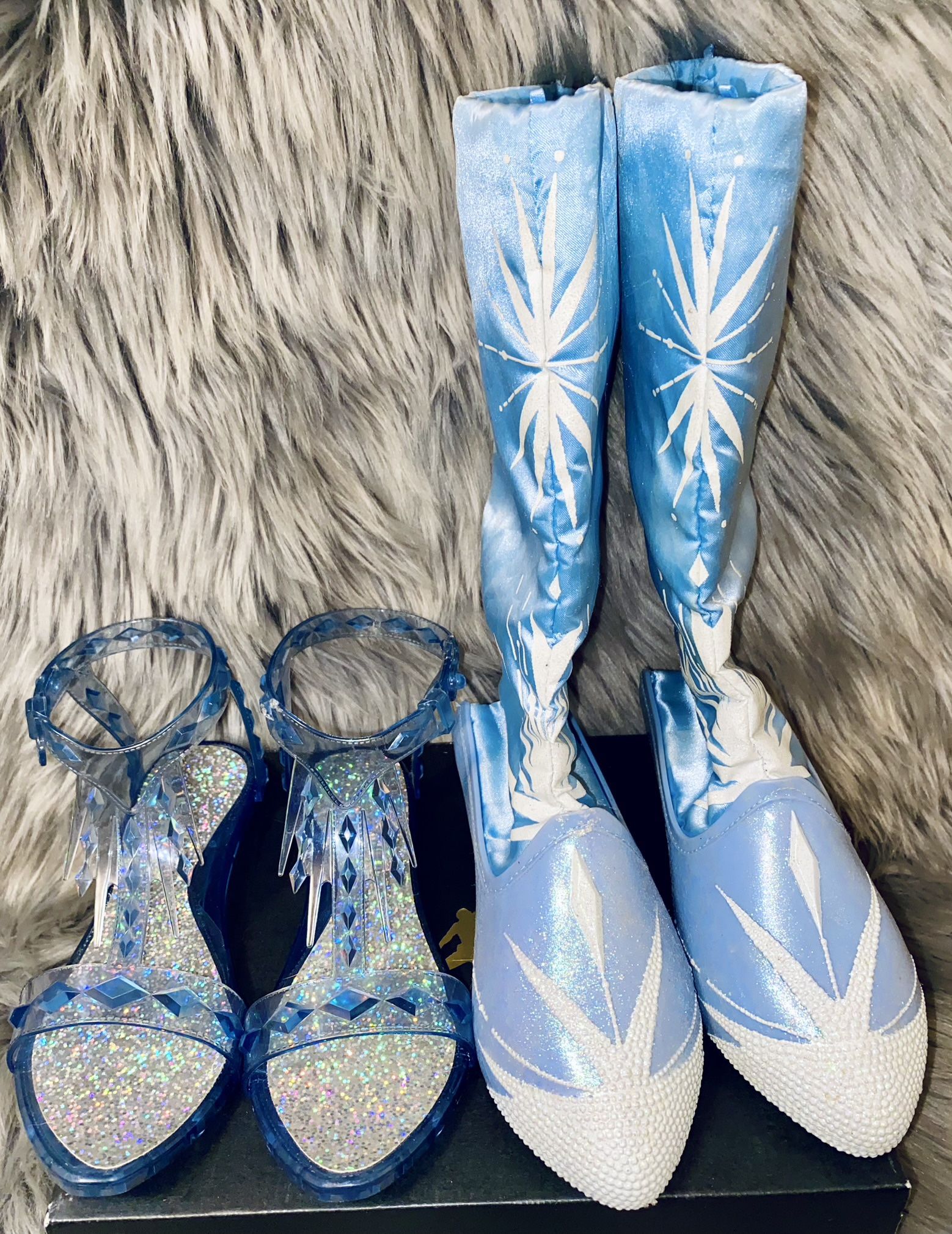 DISNEY FROZEN Girls shoes! Sandals & Boots! So Pretty! Size 13/1 Girls. Perfect For Dress Up, Costumes Or Spring/Summer