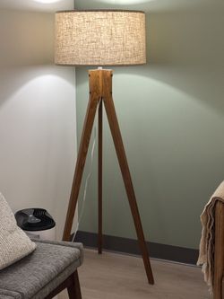 Tripod floor lamp mid century modern style
