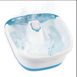 Homedics Bubble Mate Foot Spa, Toe Touch Controlled Foot Bath With Invigorating Bubbles And Splash Proof, Raised Massage Nodes And Removable Pumice St
