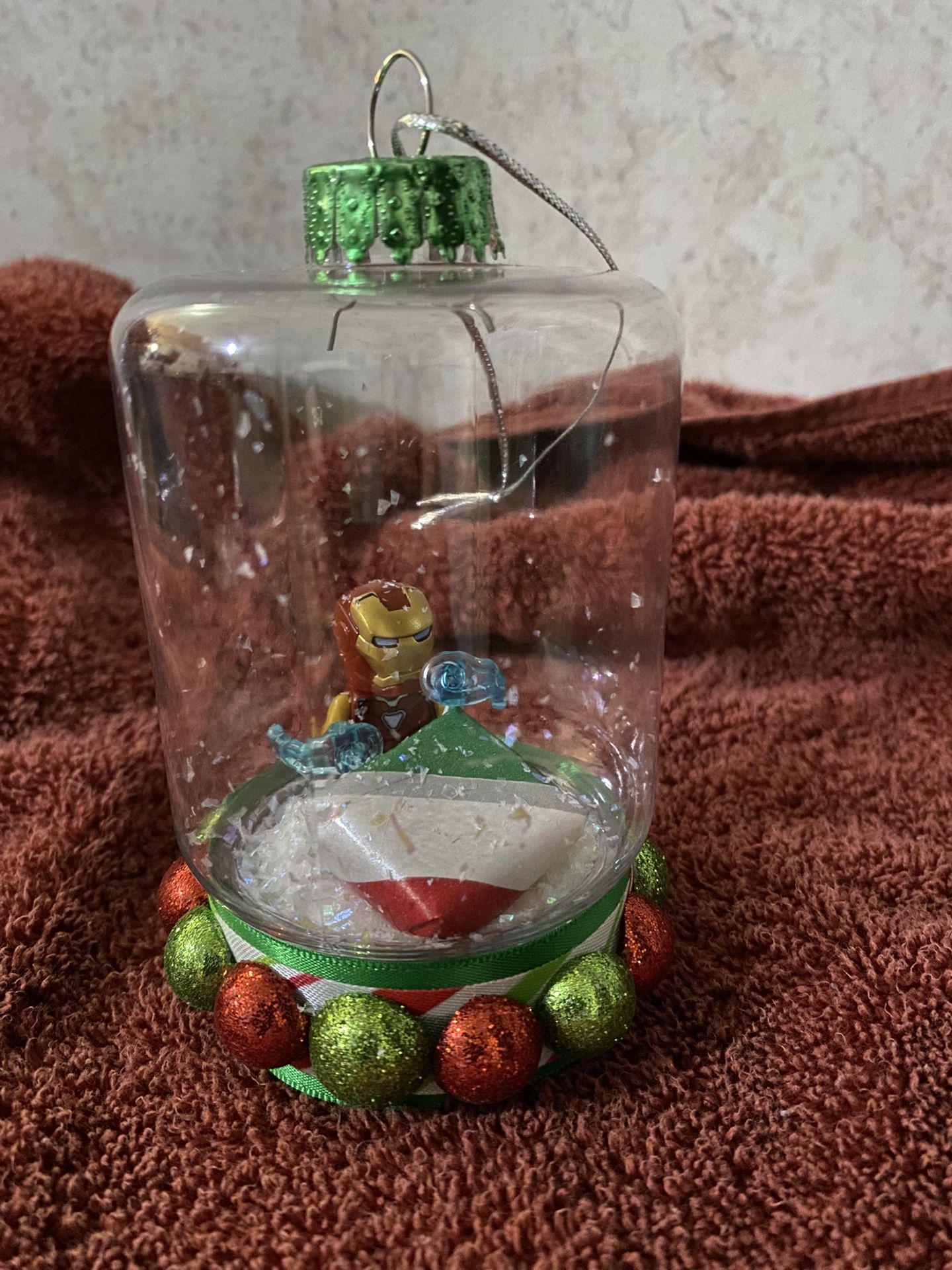 HANDMADE LEGO IRON MAN CHRISTMAS ORNAMENT NEW