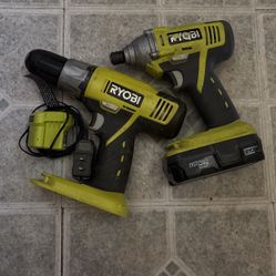 Ryobi 18v Drill Set 