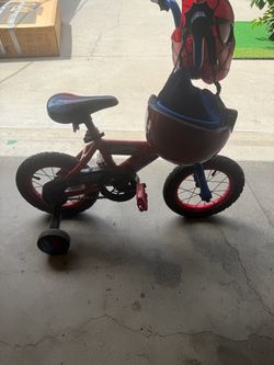 Spider Man Huffy bike 12” with brand new helmet