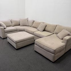 Macys Radley 4-Pc. Fabric Chaise Sectional Sofa with Ottoman Storage We Deliver & setup.