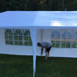 Strong Heavy Duty Enclosed Or Open 10x20 Tent With Removable Sidewall Windows New 150 Each Beautiful