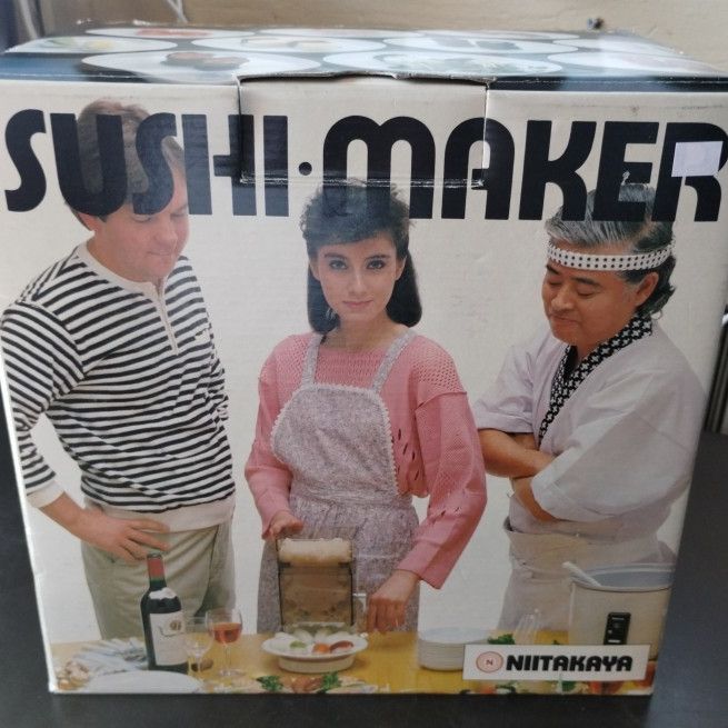 Vintage from the 1980s Hand-operated Sushi Maker With Box (Autec
