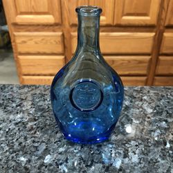 Antique Blue Bottle Glass.  Size 5 1/2 Inches Tall.  Preowned Excellent Condition 