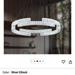 Silver 32inch Crystal Chandelier’s