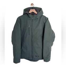 Berne Women’s Softstone Duck Canvas Hooded Jacket Barn Chore Coat Green XL