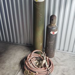 Oxygen/Acetylene Tanks,Torch and Gauges