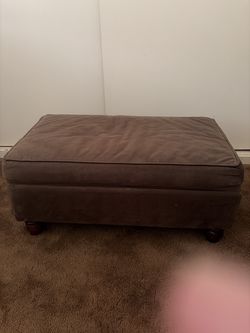 Footstool storage cabinet