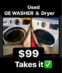 GE WASHER DRYER SET MUST SELL ASAP