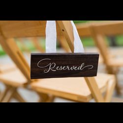 Qty 6 Wooden Reserved Signs