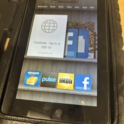 Kindle Fire With Cover Stand  With Charger 