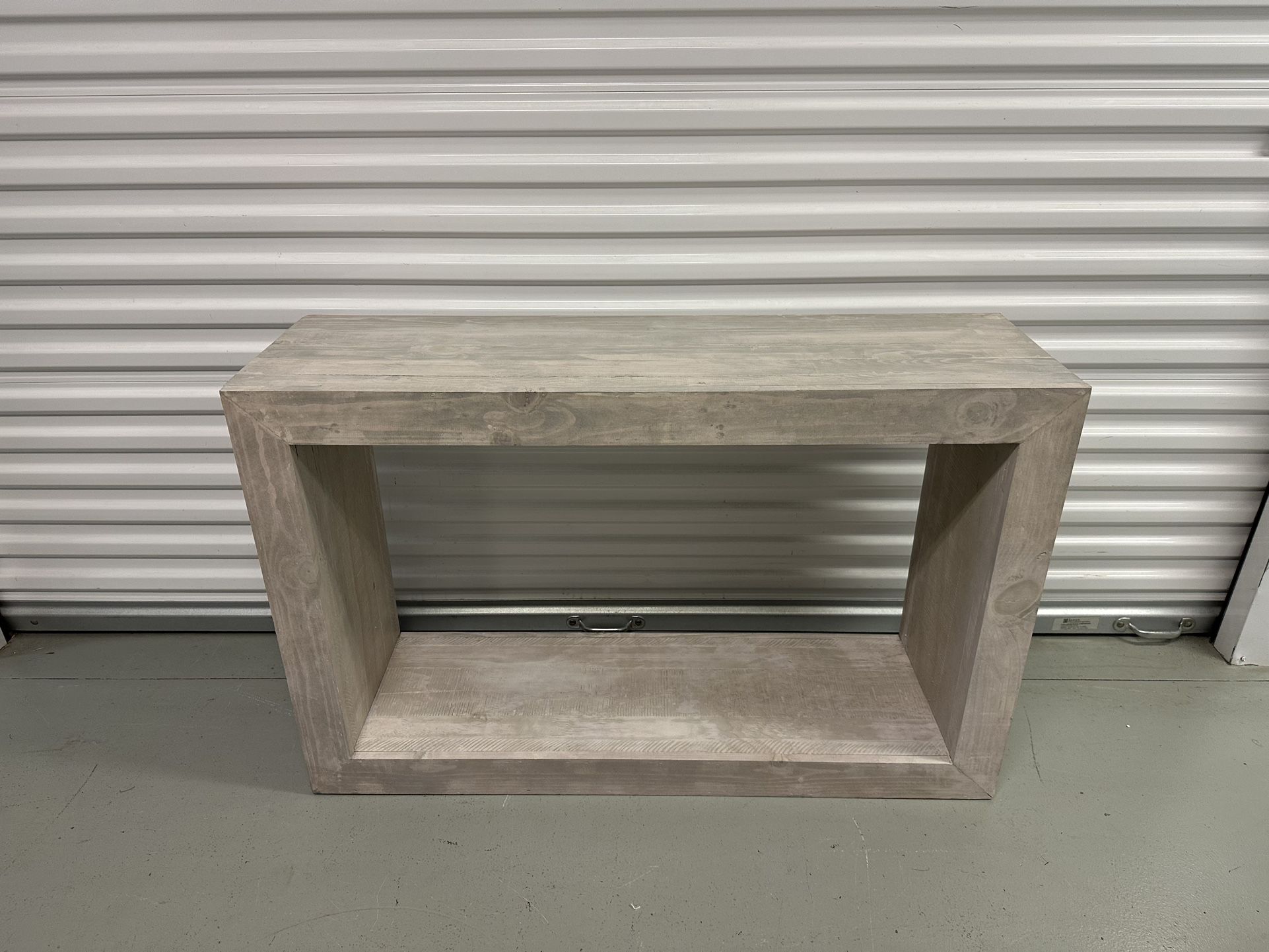 Rectangular 47” Console Accent Table - Weathered White Wash