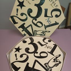 Vintage Serving Tray "Raffle Ticket". Brand New In Box.  Heavy