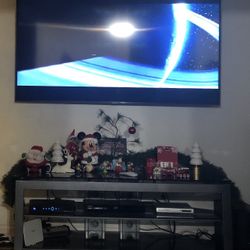 TV Stand  Metal And Glass ( Grey )