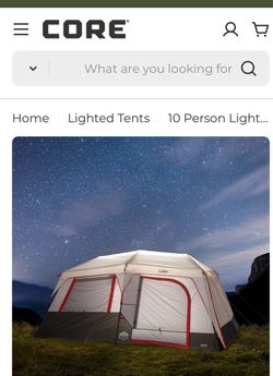 10-Person Lighted Instant Cabin Tent / casa de camping CORE