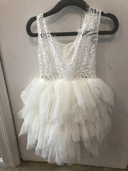 Flower Girl Dress (3T) with Hair-Flowers
