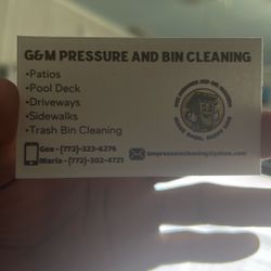 trash bin/ pressure clean