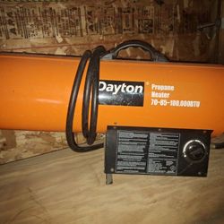 Dayton 70-80-100,000 BTU propane Bullet Heater