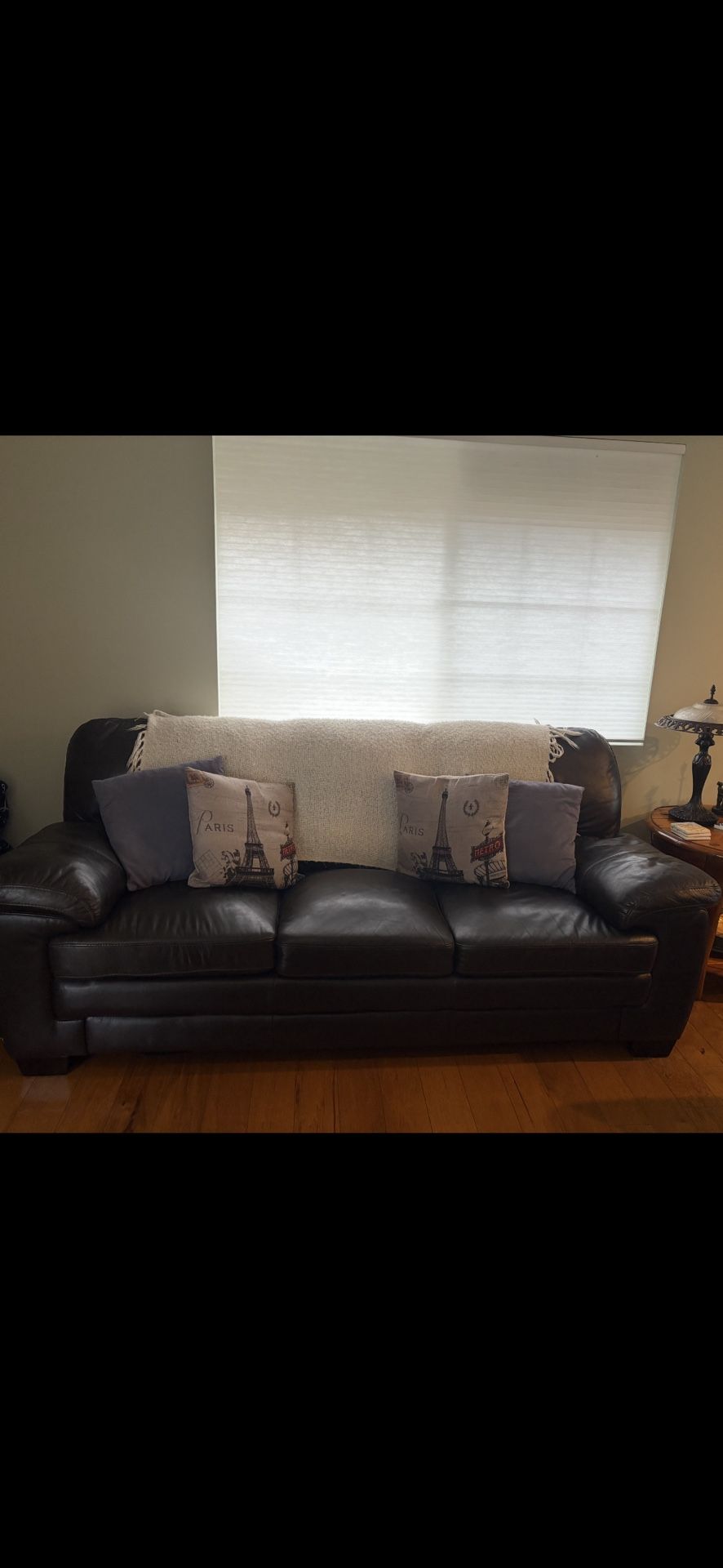 Brown Leather - 2sofas I Recliner