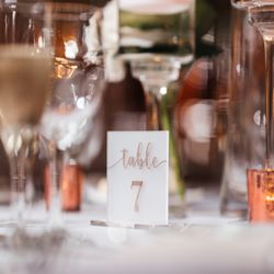 Rose Gold Table Numbers 1-10
