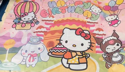 Gingerbread House Sweet Treats Hello Kitty Backdrop