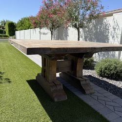 Custom 60x60” Reclaimed Wood Table